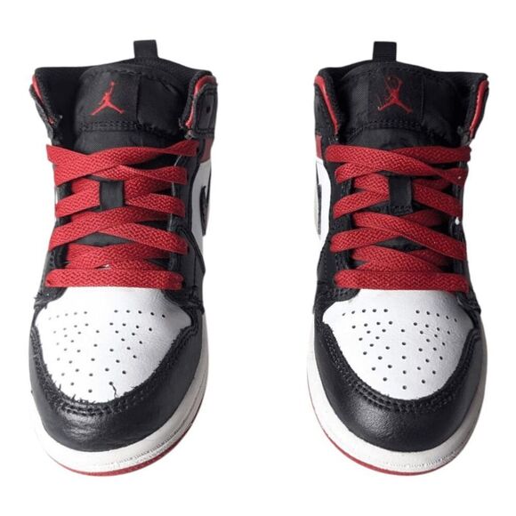 Nike Kids Sneakers Black Red White - Picture 4 of 7